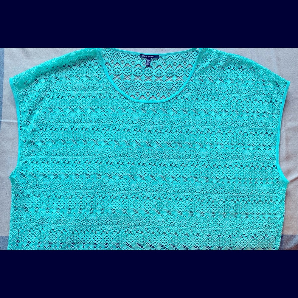 Crochet Top by Chaus Sport, mint green, XXL